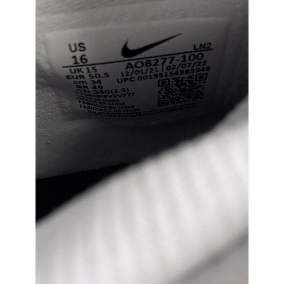 Nike Vapor Edge Pro 360 White Black AO8277-100 Football Cleats Men's Size 16 - Picture 10 of 11